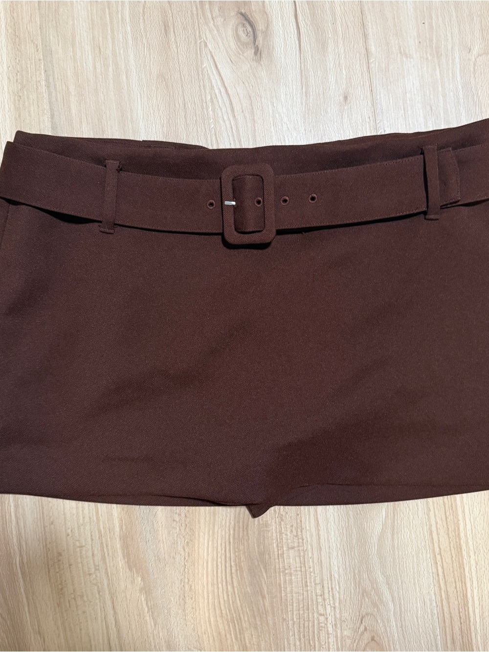 Express Brown Belted Skort